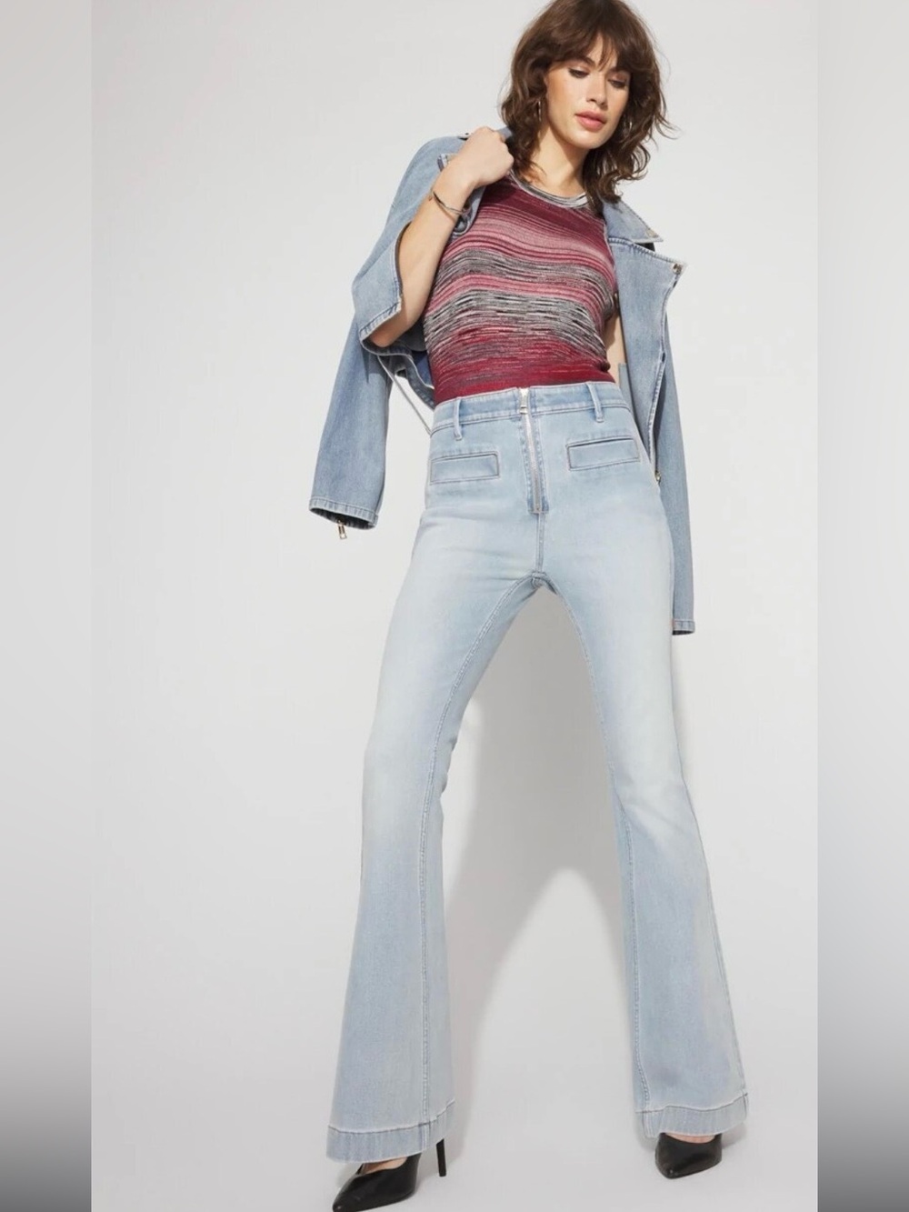 WHBM High Rise Flare NWOT